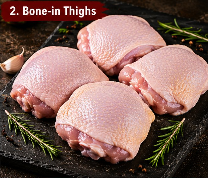 Bone-in chicken thighs