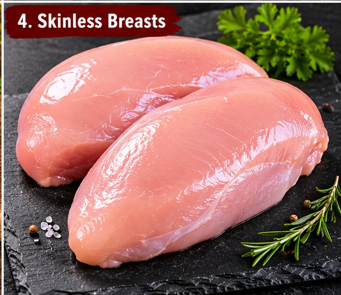 Skinless chicken breasts
